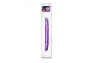 Фиолетовый двусторонний фаллоимитатор 14 Inch Double Dildo - 35 см.