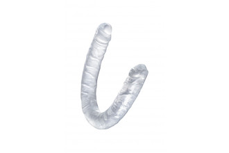 Прозрачный двухсторонний фаллоимитатор Double Dildo - 40 см.