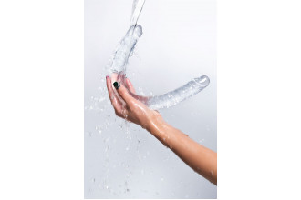 Прозрачный двухсторонний фаллоимитатор Double Dildo - 40 см.
