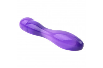 Фиолетовый двусторонний стимулятор «Хитрец» - 17,5 см.