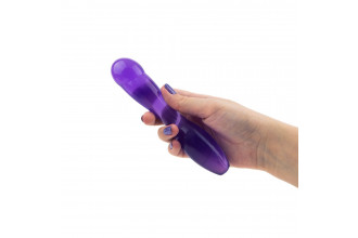 Фиолетовый двусторонний стимулятор «Хитрец» - 17,5 см.