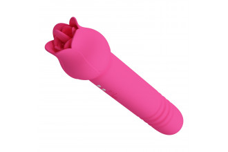 Розовый двусторонний вибратор Chaley