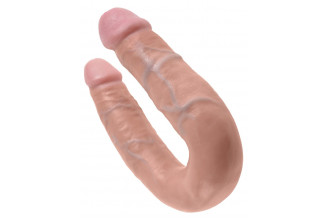 Двусторонний фаллоимитатор U-Shaped Medium Double Trouble - 34,6 см.