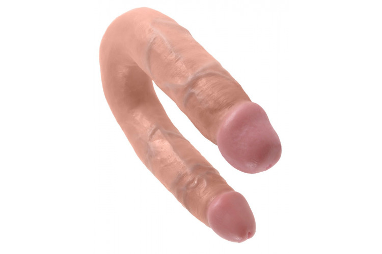 Двусторонний фаллоимитатор U-Shaped Medium Double Trouble - 34,6 см.