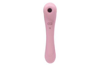 Нежно-розовый двусторонний стимулятор Daisy Massager - 20,2 см.