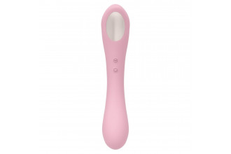 Нежно-розовый двусторонний стимулятор Daisy Massager - 20,2 см.