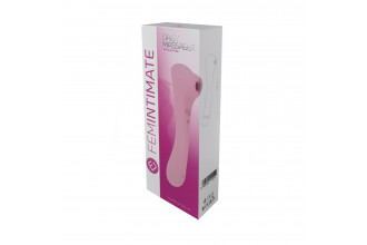 Нежно-розовый двусторонний стимулятор Daisy Massager - 20,2 см.