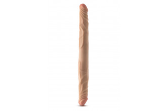 Телесный двусторонний фаллоимитатор 14 Inch Double Dong - 35,6 см.