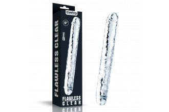 Прозрачный двусторонний фаллоимитатор Flawless Clear Double Dildo - 30 см.
