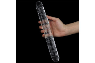 Прозрачный двусторонний фаллоимитатор Flawless Clear Double Dildo - 30 см.