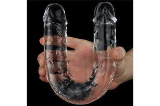 Прозрачный двусторонний фаллоимитатор Flawless Clear Double Dildo - 30 см.