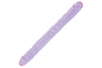 Двухсторонний фиолетовый фаллоимитатор Double Dong Purple Jellie - 46 см.