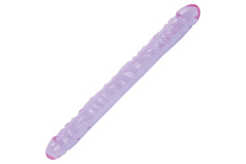 Двухсторонний фиолетовый фаллоимитатор Double Dong Purple Jellie - 46 см.