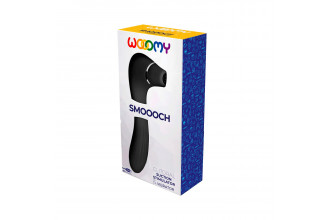 Черный стимулятор Smoooch Clitoral Suction & Vibration - 18,6 см.