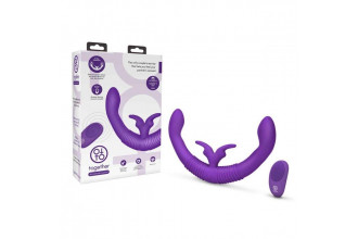 Фиолетовый двусторонний вибратор Together - 35,6 см.