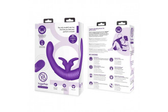 Фиолетовый двусторонний вибратор Together - 35,6 см.