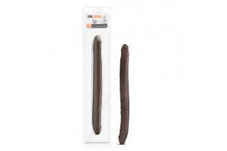 Коричневый двусторонний фаллоимитатор Chocolate 16-Inch Long Dildo - 41,5 см.