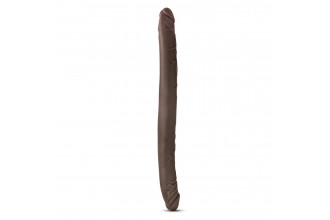 Коричневый двусторонний фаллоимитатор Chocolate 16-Inch Long Dildo - 41,5 см.