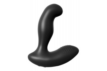 Черный массажер простаты Electro Stim Prostate Vibe с электростимуляцией - 13,3 см.