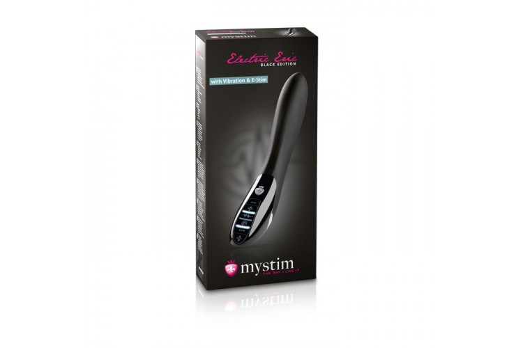 Черный вибратор с миостимуляцией Mystim Electric Eric Black Edition - 27 см.