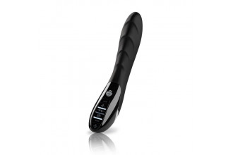 Вибратор с электростимуляцией Sizzling Simon Black Edition - 27 см.
