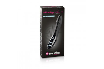 Вибратор с электростимуляцией Sizzling Simon Black Edition - 27 см.