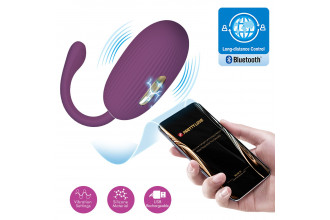 Фиолетовое виброяйцо с электростимуляцией Doreen Фиолетовое виброяйцо с электростимуляцией Doreen