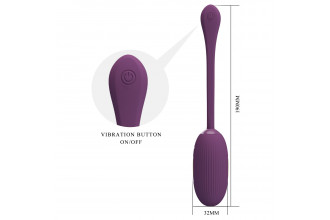 Фиолетовое виброяйцо с электростимуляцией Doreen Фиолетовое виброяйцо с электростимуляцией Doreen