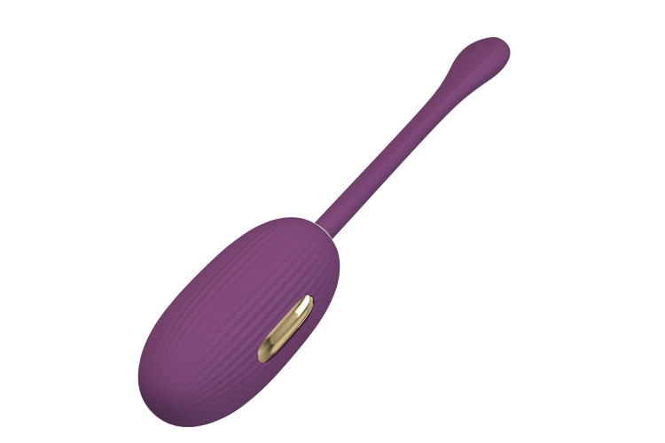 Фиолетовое виброяйцо с электростимуляцией Doreen Фиолетовое виброяйцо с электростимуляцией Doreen