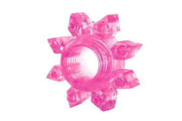 Розовое эрекционное кольцо Cockring star