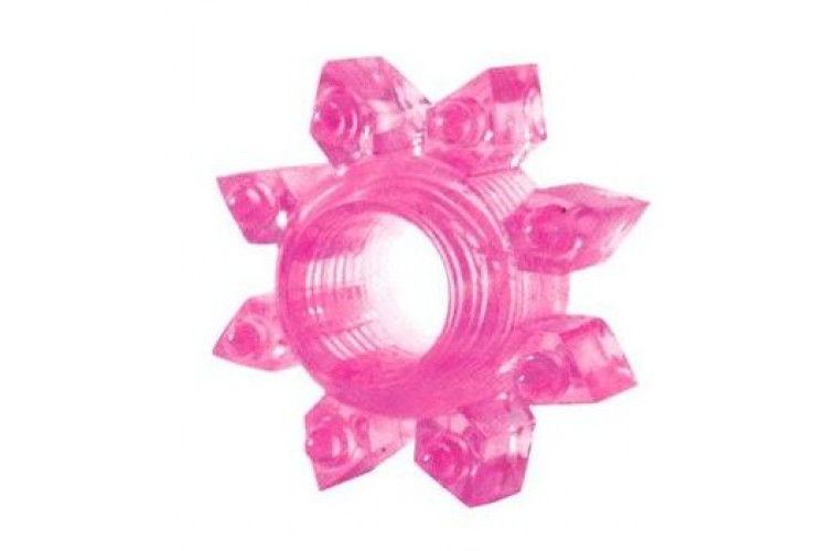 Розовое эрекционное кольцо Cockring star