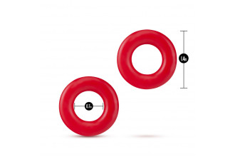 Набор из 2 красных эрекционных колец Stay Hard Donut Rings