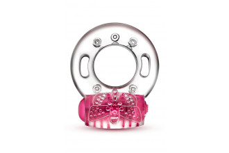 Розовое эрекционное виброкольцо Arouser Vibrating C-Ring