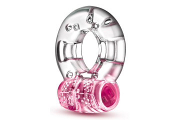 Розовое эрекционное виброкольцо Arouser Vibrating C-Ring