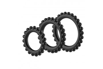 Набор из 3 ребристых эрекционных колец Titan