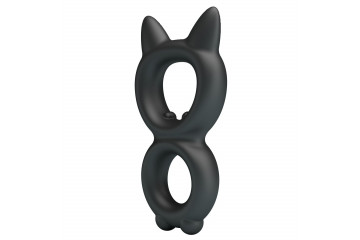 Черное двойное эрекционное кольцо Toran