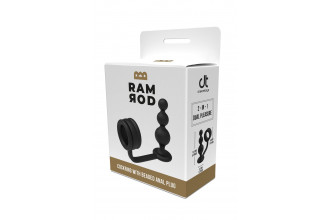 Черное эрекционное кольцо с анальной елочкой Cockring With Beaded Anal Plug Черное эрекционное кольцо с анальной елочкой Cockring With Beaded Anal Plug