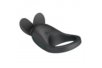 Черное перезаряжаемое виброкольцо Carlton