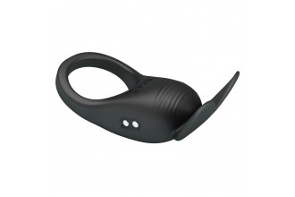 Черное перезаряжаемое виброкольцо Carlton