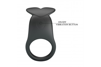 Черное перезаряжаемое виброкольцо Carlton