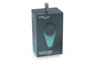 Чёрное эрекционное виброкольцо We-vibe Verge