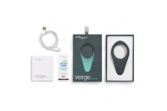Чёрное эрекционное виброкольцо We-vibe Verge