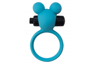 Голубое эрекционное виброколечко Emotions Minnie Breeze