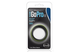 Черно-зеленое эрекционное кольцо Silicone Go Pro Cock Ring