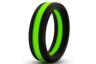 Черно-зеленое эрекционное кольцо Silicone Go Pro Cock Ring