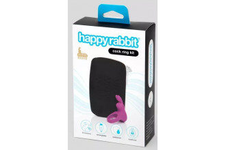 Фиолетовое эрекционное виброкольцо Happy Rabbit Cock Ring Kit