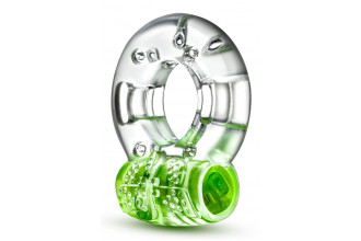 Зеленое эрекционное виброкольцо Arouser Vibrating C-Ring