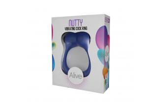 Синее эрекционное виброкольцо Nutty
