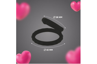 Двойное эрекционное кольцо из медицинского силикона