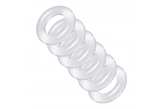 Комплект из 6 прозрачных эрекционных колец Ring Master Custom Ball Stretcher Kit